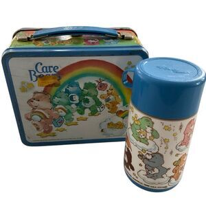 Vintage Care Bears Metal Lunchbox With Thermos. Pride! 1983